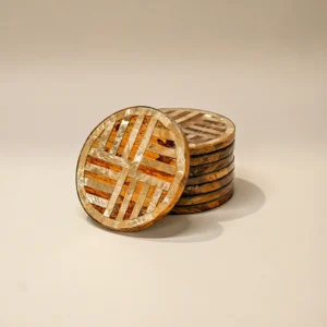 Capiz Laminated Coaster